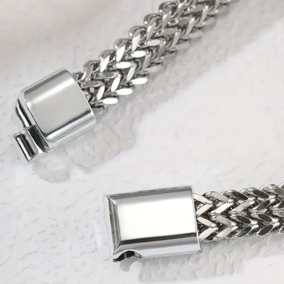 New! MEN'S Stainless Steel 13mm Punk Link Bracelet. Size 8 - Picture 7 of 7